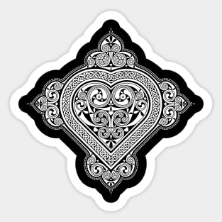 Celtic Heart Design Sticker